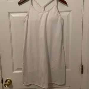 White athletic dress romper tennis